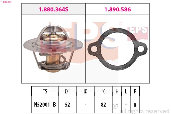 EPS 1.880.367 Thermostat, coolant