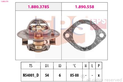 Thermostat, coolant EPS 1.880.378