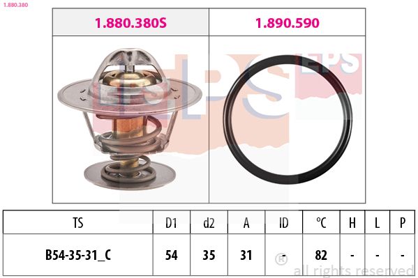 EPS 1.880.380 Thermostat, coolant