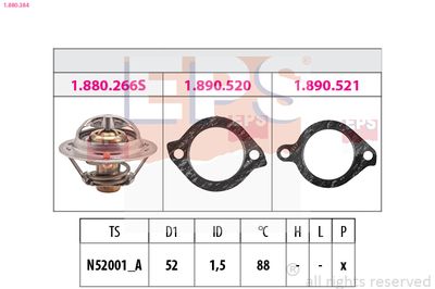 Thermostat, coolant EPS 1.880.384