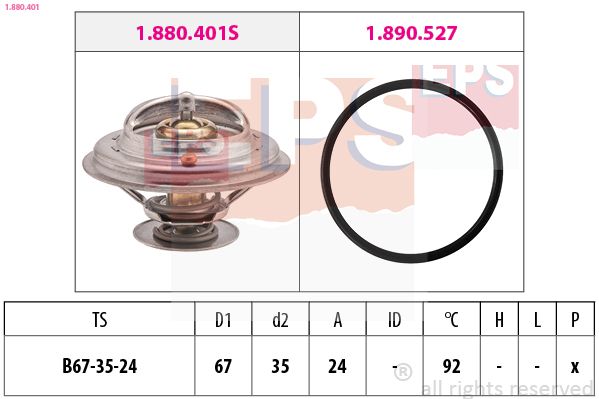 EPS 1.880.401 Thermostat, coolant