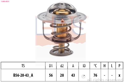 Thermostat, coolant EPS 1.880.403S