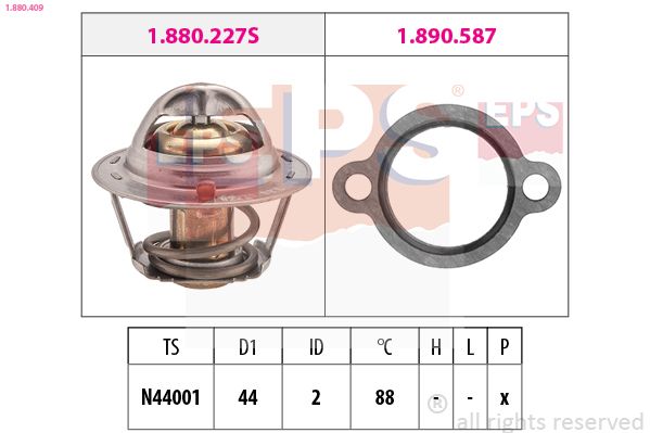 EPS 1.880.409 Thermostat, coolant