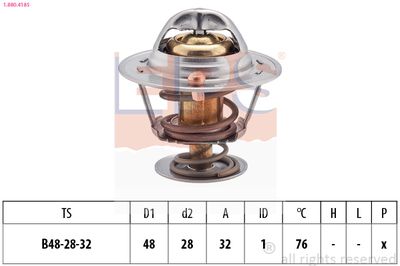 Thermostat, coolant EPS 1.880.418S