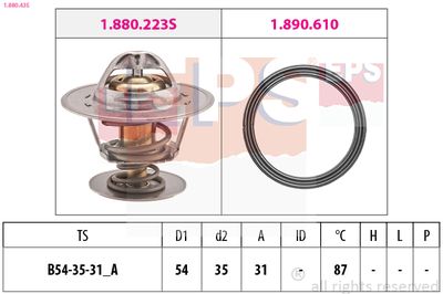 Thermostat, coolant EPS 1.880.435
