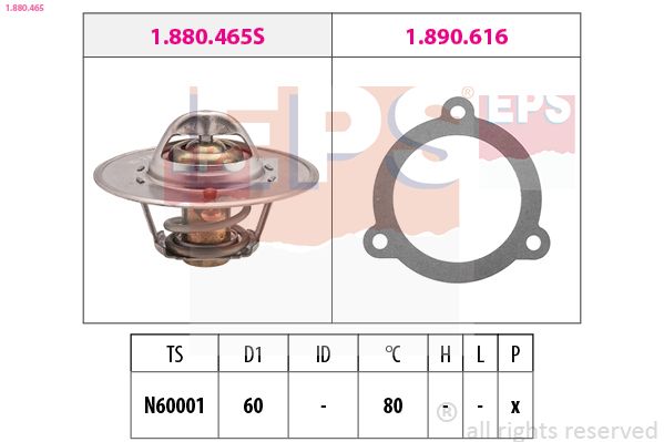EPS 1.880.465 Thermostat, coolant