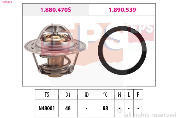 EPS 1.880.470 Thermostat, coolant