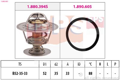 Thermostat, coolant EPS 1.880.483