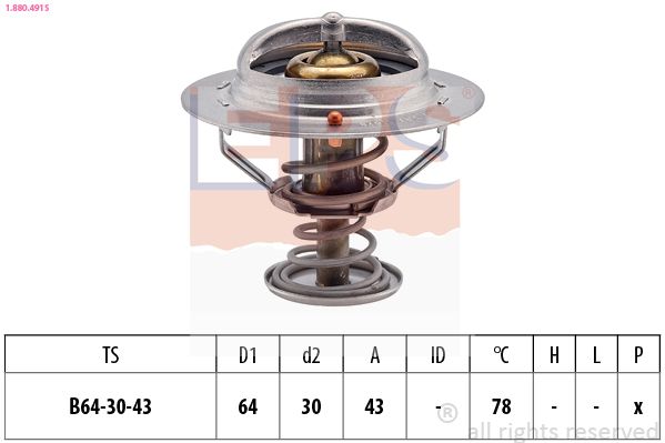 EPS 1.880.491S Thermostat, coolant
