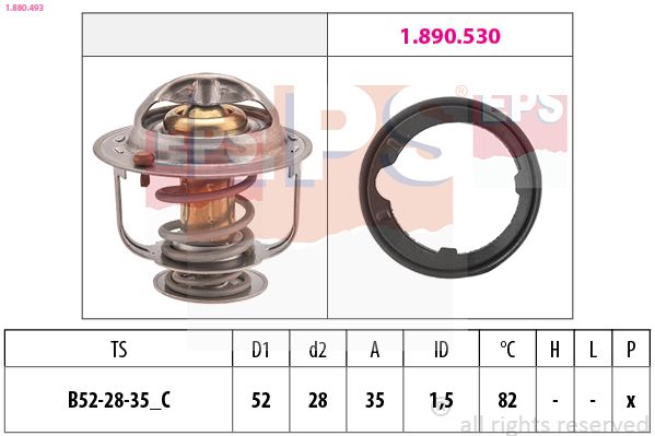 EPS 1.880.493 Thermostat, coolant