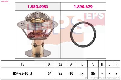 Thermostat, coolant EPS 1.880.498