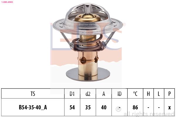 EPS 1.880.498S Thermostat, coolant