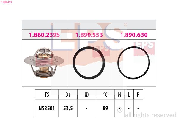 EPS 1.880.499 Thermostat, coolant