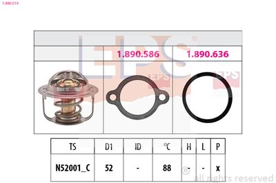 Thermostat, coolant EPS 1.880.514