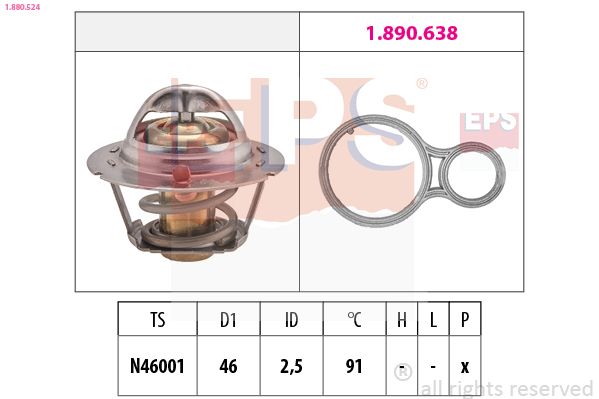 EPS 1.880.524 Thermostat, coolant