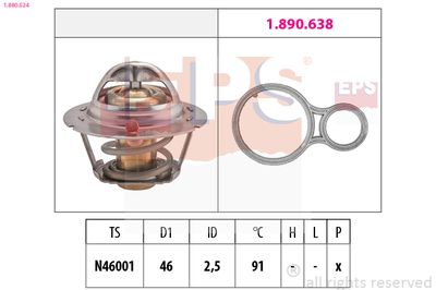 Thermostat, coolant EPS 1.880.524