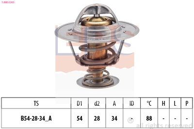 Thermostat, coolant EPS 1.880.536S