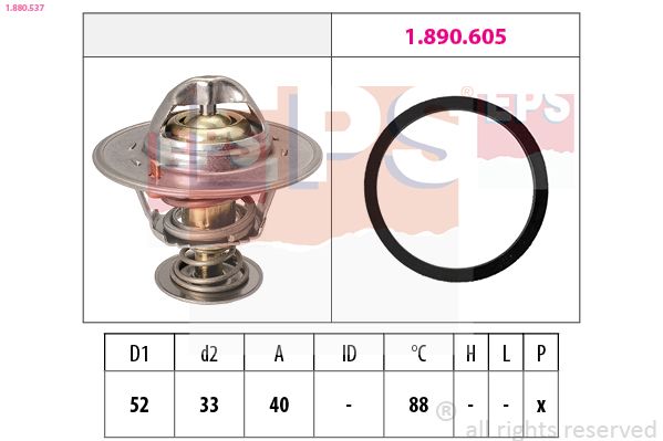 EPS 1.880.537 Thermostat, coolant