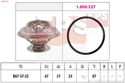 Thermostat, coolant EPS 1.880.552