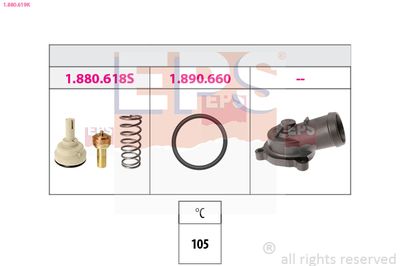 Thermostat, coolant EPS 1.880.619K