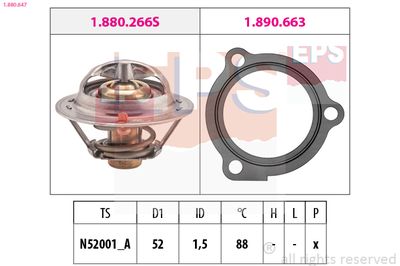 Thermostat, coolant EPS 1.880.647