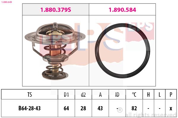 EPS 1.880.649 Thermostat, coolant