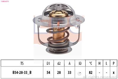Thermostat, coolant EPS 1.880.657S