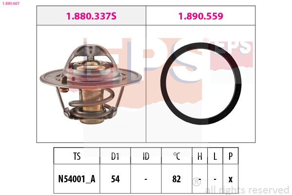 EPS 1.880.667 Thermostat, coolant