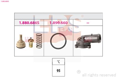 Thermostat, coolant EPS 1.880.686K
