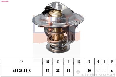 Thermostat, coolant EPS 1.880.694S