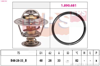 Thermostat, coolant EPS 1.880.724