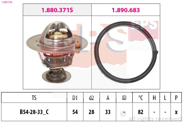 EPS 1.880.726 Thermostat, coolant
