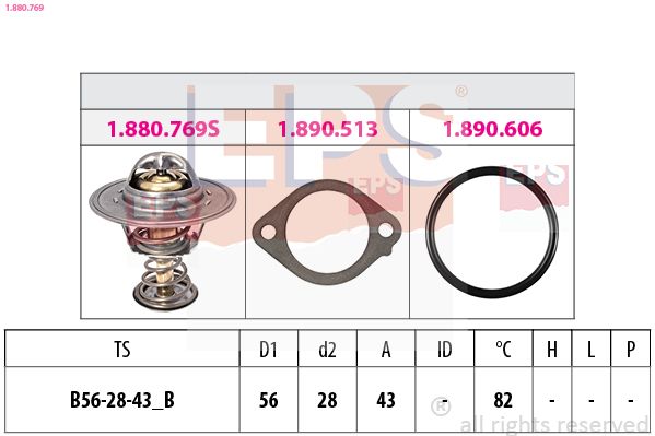 EPS 1.880.769 Thermostat, coolant