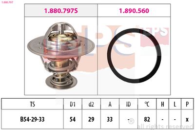 Thermostat, coolant EPS 1.880.797