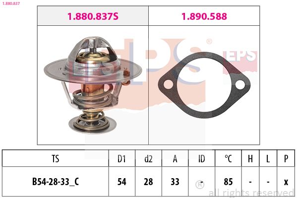 EPS 1.880.837 Thermostat, coolant