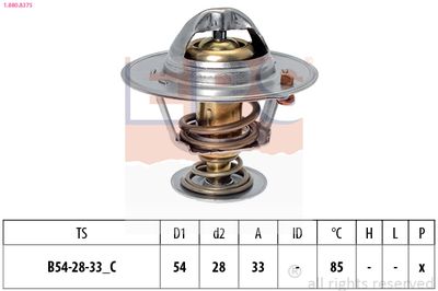 Thermostat, coolant EPS 1.880.837S