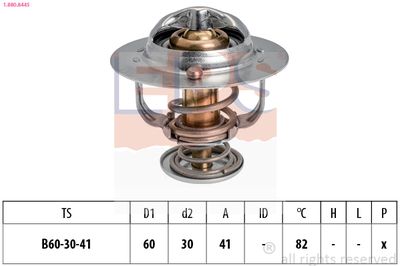 Thermostat, coolant EPS 1.880.844S