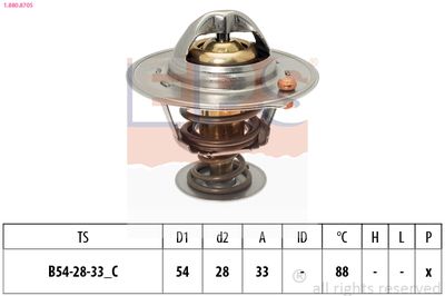 Thermostat, coolant EPS 1.880.870S