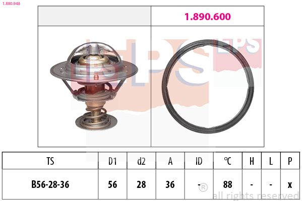 EPS 1.880.948 Thermostat, coolant