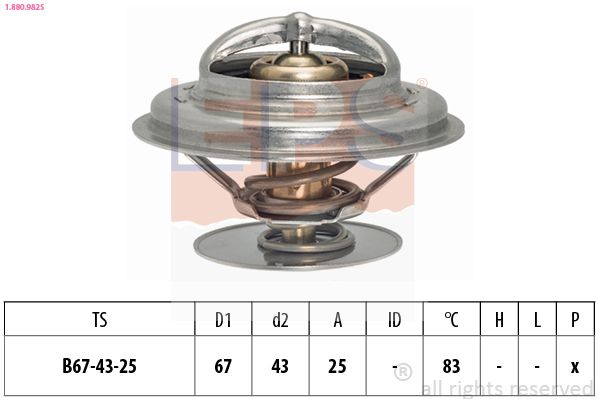 EPS 1.880.982S Thermostat, coolant
