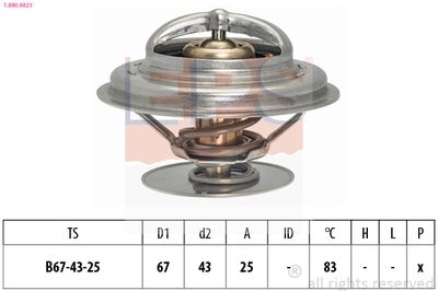 Thermostat, coolant EPS 1.880.982S