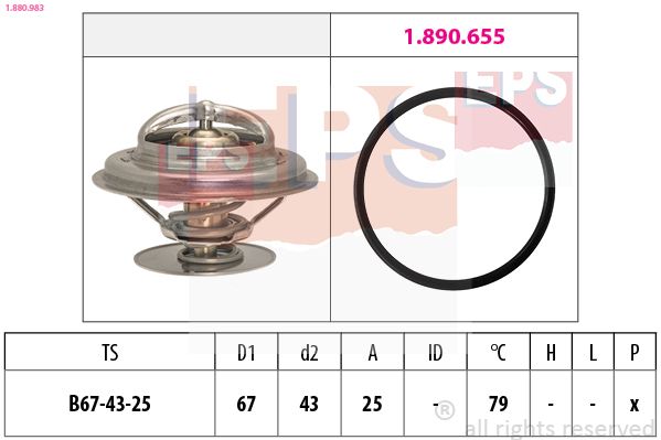 EPS 1.880.983 Thermostat, coolant
