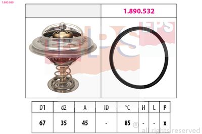 Thermostat, coolant EPS 1.880.989