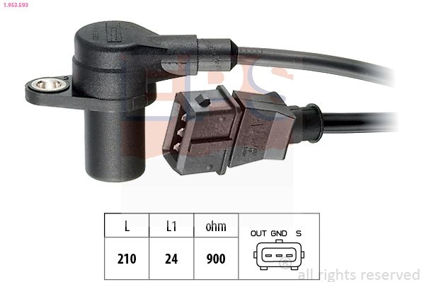 EPS 1.953.593 Sensor, crankshaft pulse