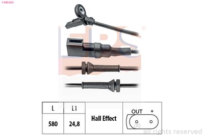 Sensor, wheel speed EPS 1.960.023