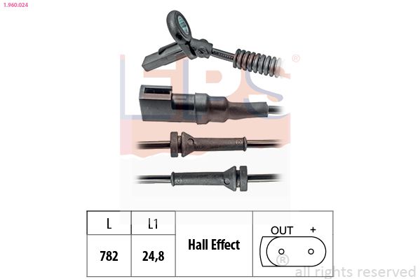 EPS 1.960.024 Sensor, wheel speed