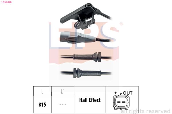 EPS 1.960.028 Sensor, wheel speed