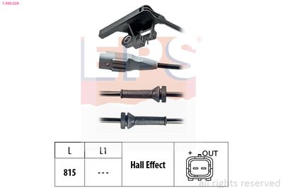 Sensor, wheel speed EPS 1.960.028