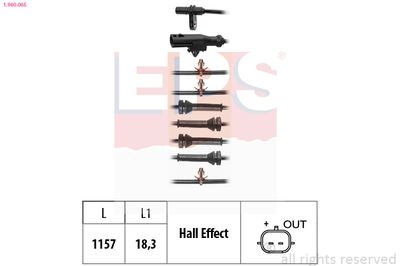 Sensor, wheel speed EPS 1.960.065