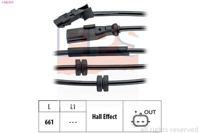 Sensor, wheel speed EPS 1.960.070